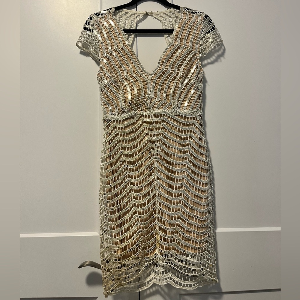 Sparkle white/tan dress from Honey